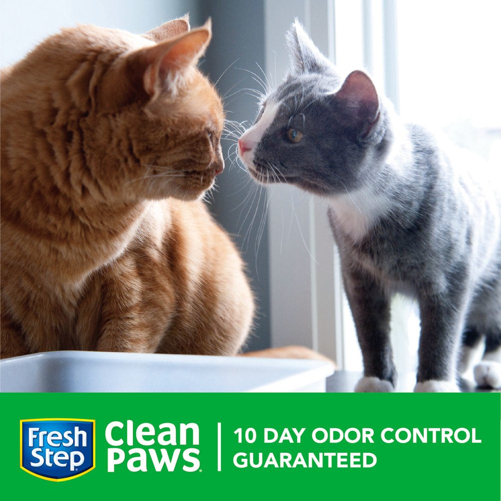 Fresh Step Clean Paws Cat Litter, Low-Tracking Clumping Litter with Febreze and Gain, 22.5 Lbs