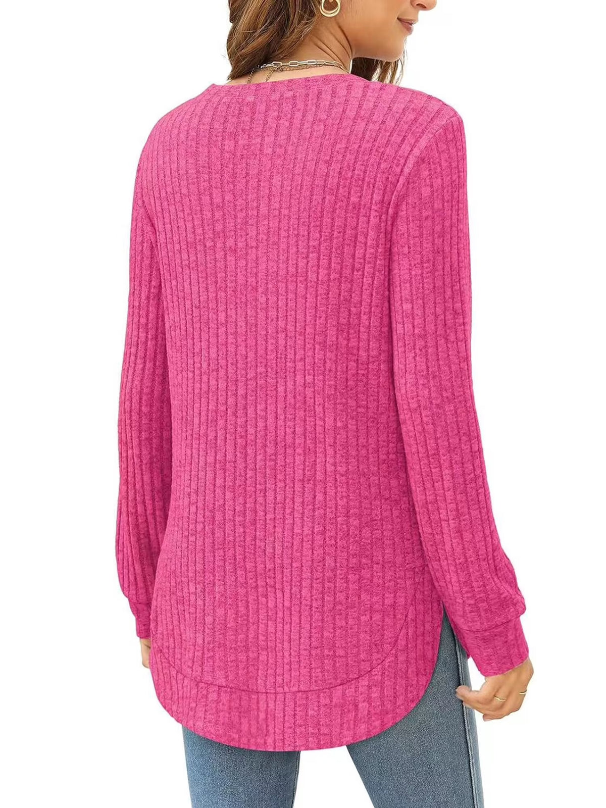 SHIBEVER Sweaters for Women Fall Casual Long Sleeve Tunic Tops Crewneck Lightweight Pullover Sweatshirts Winter Loose T Shirts for Women