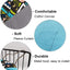 RIOUSSI Guinea Pig Hideout Hideaway Corner Fleece Toys Cage Accessories with Reversible Sides, Geo/Gray+Blue X 1 Curtain
