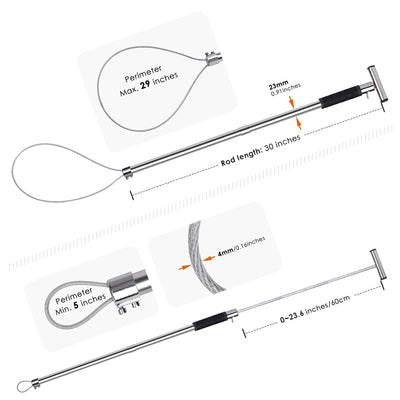 Dog Catcher Pole Animal Control Stainless Steel Pig Holder Cat Heavy Duty Catch