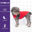 Cyeollo 2 Pack Dog Fleece Sweater Stretchy Sweatshirt with Reflective Stripe Pullover Soft Jacket Pet Clothes Dog Sweaters for Small Dogs, Red & Grey M