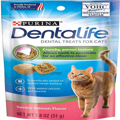 Purina Dentalife Dental Treats for Cats Salmon [Cat, Cat Treats] 1.8 Oz