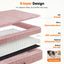 Extra Large Orthopedic Dog Bed Waterproof Pet Sofa Bed Four-Sided Bolster Cushion with Removable Washable Cover for Big Dogs Pink
