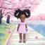 DONTNO 14.5 Inch Black Doll and Baby Doll Clothes and Accessories,Including Phone Sunglasses Shoes Makeup Accessories and Butterfly Theme Dress Best Gift for Girls Kids