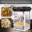 Popcorn Maker, 850 W Popcorn Popper Machine, 8 Oz. Kettle Makes 48-Cups per Batch, Countertop Popcorn Machine, Black