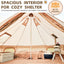 Yoleny 10 Person Camping Bell Tent, All Season Waterproof Yurt Tent , 5 M/16.4Ft Canvas Tent for Camping with Stove Jack