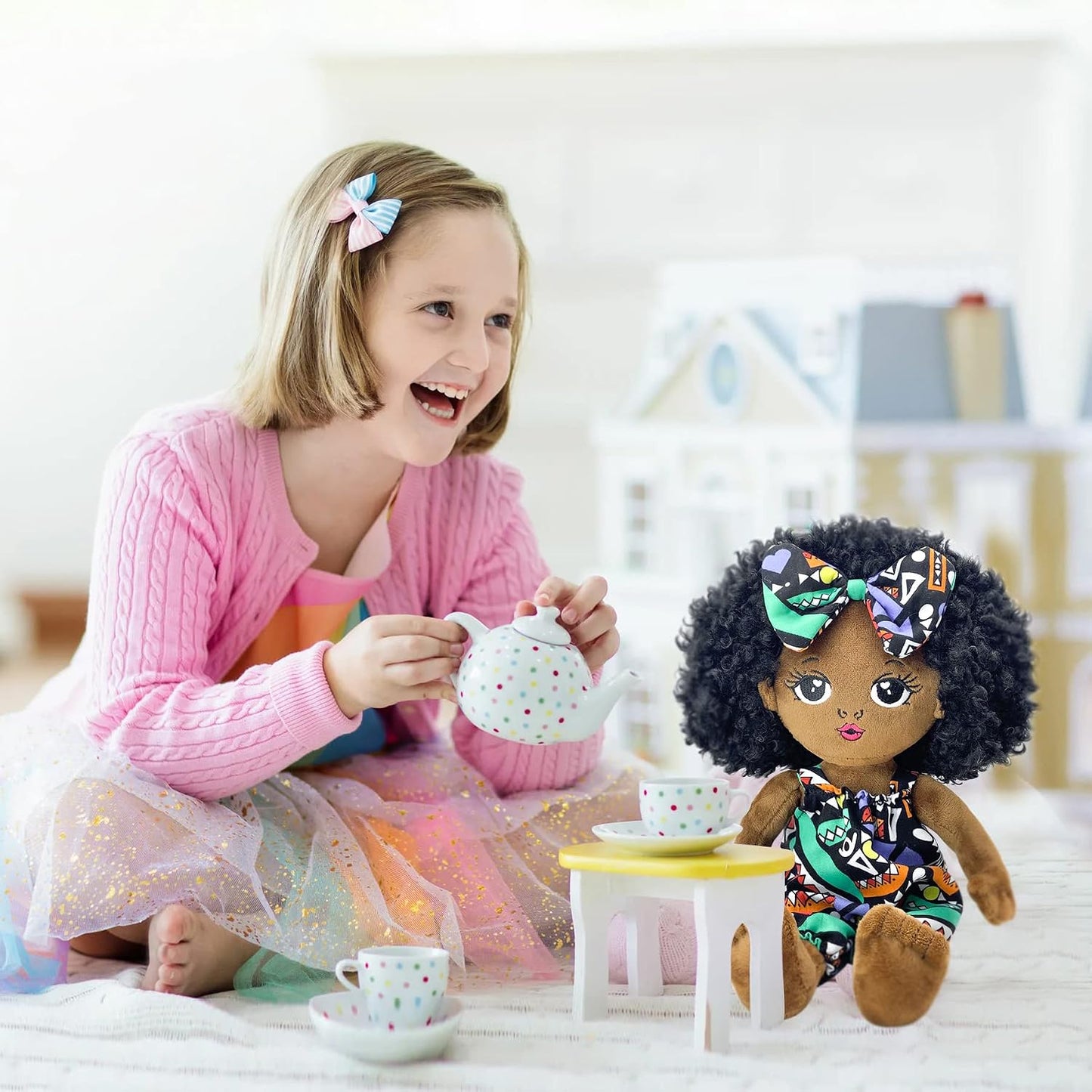 Black Baby Doll S Soft Doll, 12” Black Dolls African American Ba by Dol L Soft Baby Doll,Plush Doll S Girls Black Baby Dolls for Christmas
