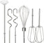 Hand Mixer Beater Attachments for Kitchenaid Set of 6 | Including Turbo Beater, Pro Whisk, Dough Hooks, Blending Rod Compatible with KHM512 KHM6118 KHM7210 KHM926
