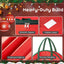 Wreath Storage Container, 2 Pack Christmas Wreath Storage Bag with Sturdy Handle, Two-Way Zipper,Durable Wreath Storage Organizer Box for Holiday Decoration (Red, 24"X8")