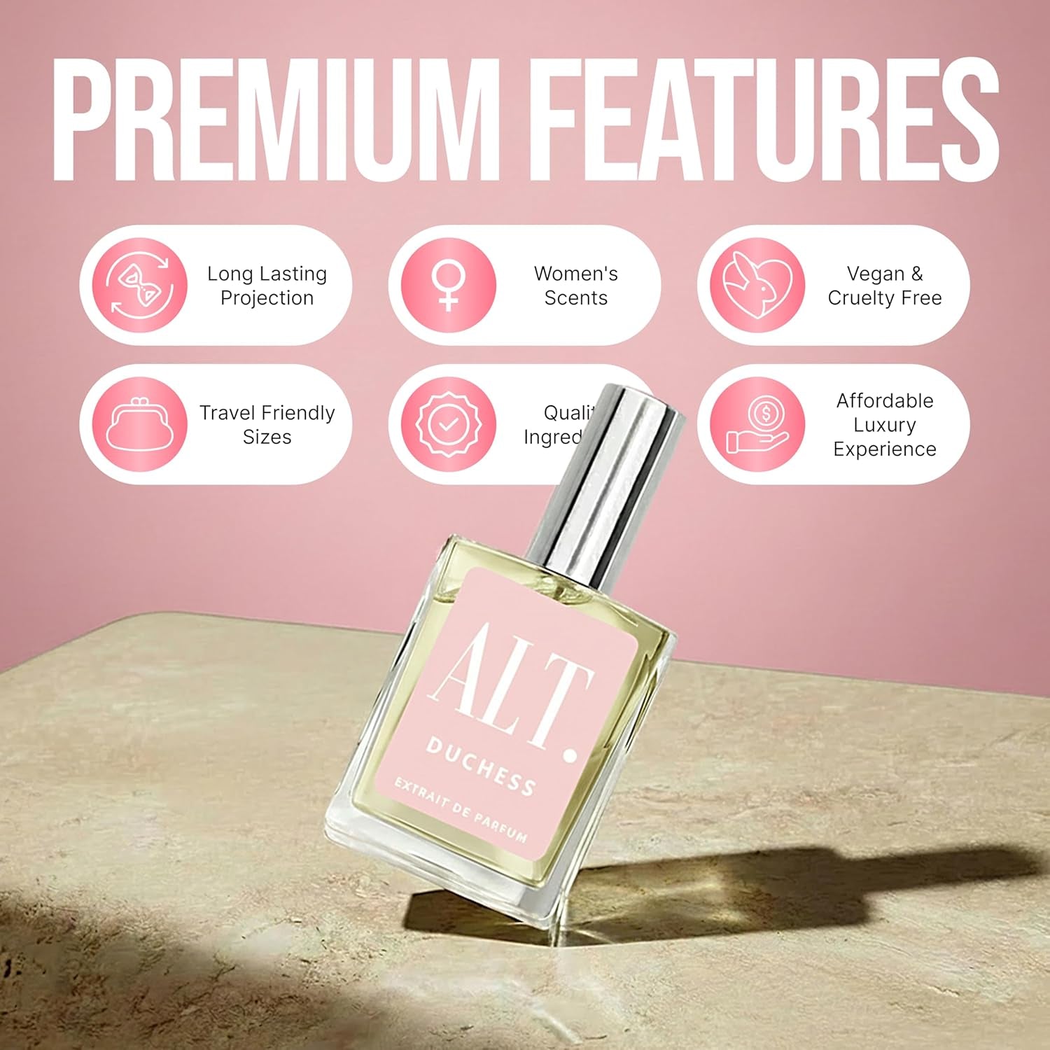 ALT. FRAGRANCES Duchess - Inspired by De.Lina Fragrance, Extrait De Parfum, Long Lasting Perfume for Women, Floral Fruity Scent with Lychee Rose Musk, 60Ml