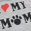 Droolingdog Dog Clothes Puppy Shirts I Love My Mom Dog T Shirt for Small Dogs, Small, Grey