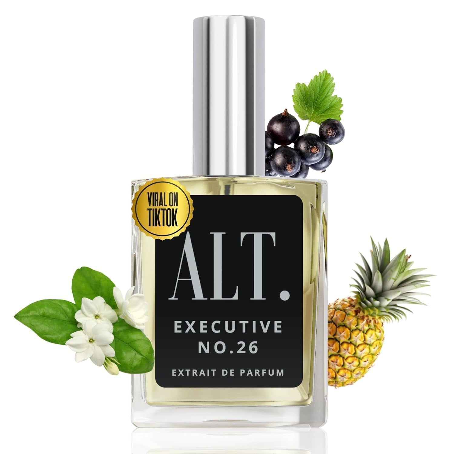 ALT. FRAGRANCES Executive No. 26 - Inspired by Avntus, Perfume for Men, Extrait De Parfum, Long Lasting Woody Fruity Perfume for Men with Bergamot, Pineapple & Oakmoss, 60Ml