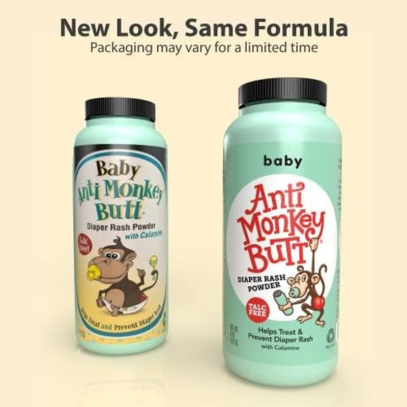 Anti Monkey Butt Baby Powder | Diaper Rash Prevention, Cornstarch & Calamine, Therapeutic Formula