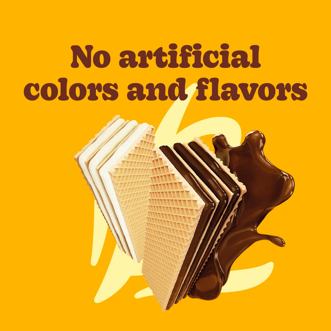 Bauducco Chocolate & Vanilla Wafer Cookies, Single Serve Crispy & Delicate Wafer Cookies, Pack of 20, 28.2Oz