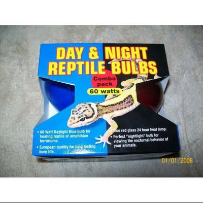 Zoo Med Day & Night Reptile Bulbs Combo Pack 60W