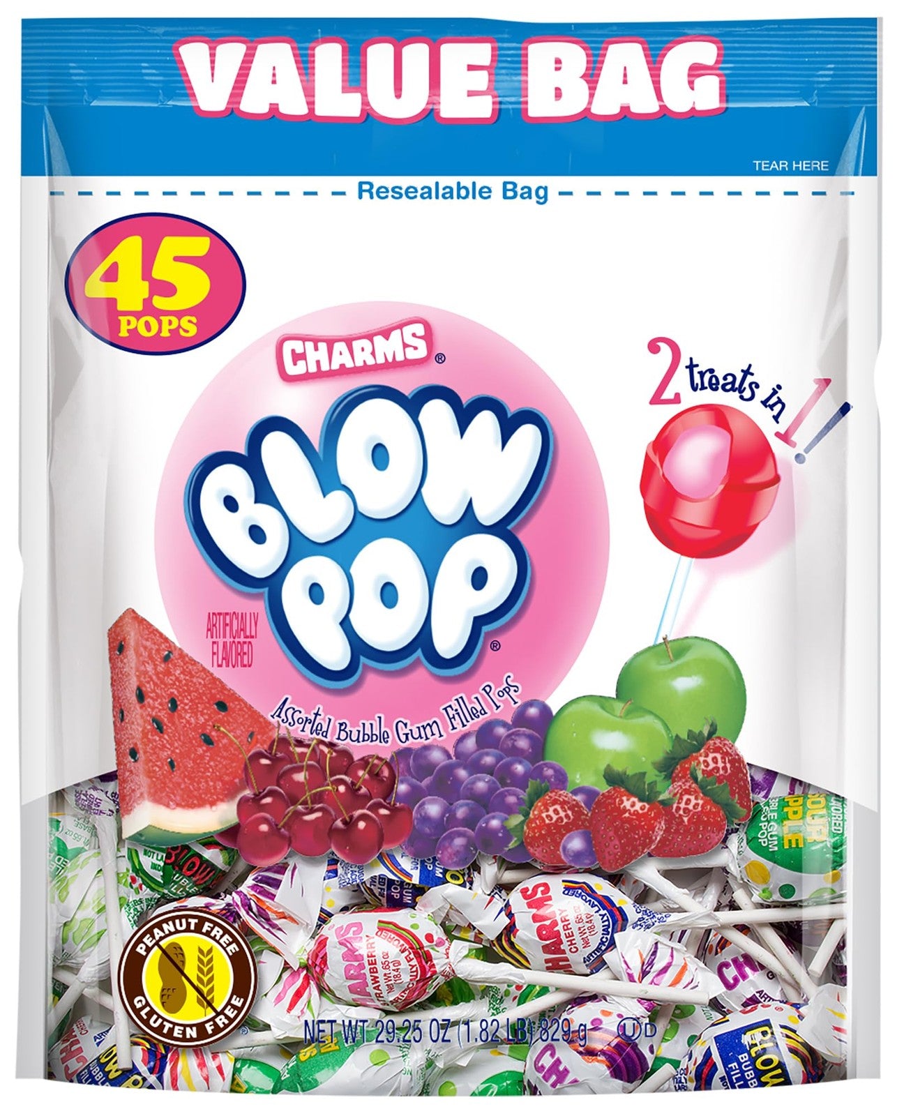 Individually Wrapped Lollipops & Gum - Peanut Free, Gluten Free - 45 Count