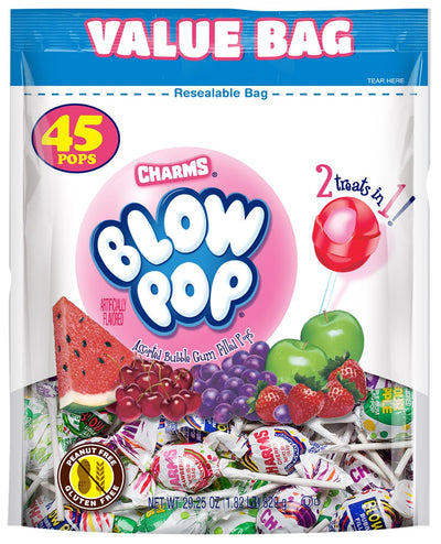 Individually Wrapped Lollipops & Gum - Peanut Free, Gluten Free - 45 Count