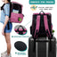 Petami Dog Travel Bag Backpack, Airline Approved Dog Bags for Traveling, Puppy Diaper Bag Supplies, Pet Camping Essentials Hiking Accessories Dog Mom Gift, Food Container, Collapsible Bowls, Pink
