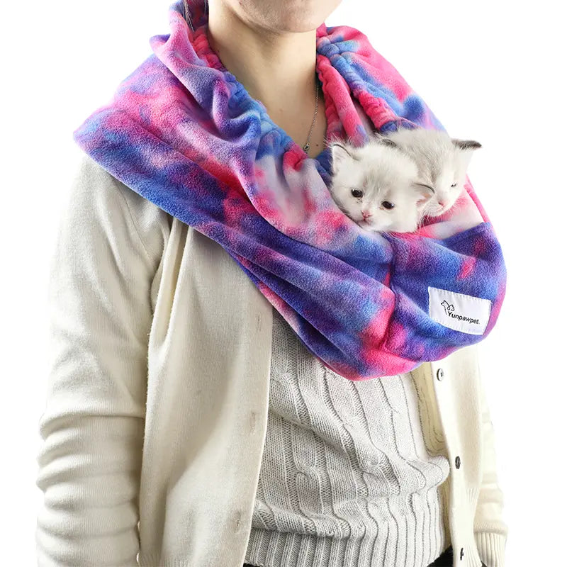 Cat Sling Carrier, Pet Sling Carrier, Small Bonding Sling Handsfree Carrier Pouch for Small Pets - Soft & Secure Design for Chinchillas, Hedgehogs, Rats, Sugar Gliders, Guinea Pigs & More. Dog Sling, Cat Pouch.