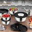 Vesteel 35PCS Mixing Bowls with Lids Set, Stainless Steel Nesting Salad Prep Bowls Attach with 3 Graters & Kitchen Utensils for Mixing Serving Grating, Size 4.5/3.5/3/2.5/1.5/1.2/0.7 QT, Black