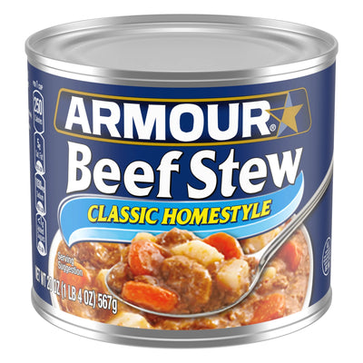 (4 Pack) Armour Star Classic Homestyle Beef Stew, 13G Protein per Serving, 20 Oz Can