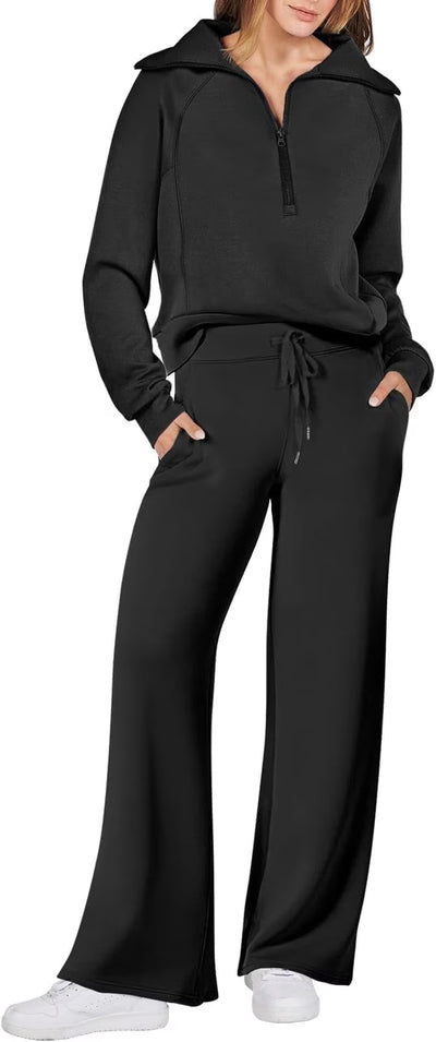 ANRABESS Women Sweatsuits 2 Piece Sets Jogging Sweatpants Set Lounge Matching Outfits Fall Clothes