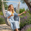 Chihee Hammock Chair Hanging Swing Max 500 Lbs 2 Cushions Included Metal Spreader Bar with Anti-Slip Grooves Portable Hanging Chair Side Pocket Large Macrame Bohemian Chair Indoor Outdoor