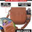 Disc Golf Bag | Frisbee Golf Bag | Easy to Carry | Lightweight Fits up to 10 Discs | 16 Oz Waxed Canvas Sturdy Design | Belt Loop | Double Button Design | Bottle Holder