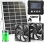 Solar Fan for Chicken Coop with 7500Mah Battery, 25W Solar Powered Fan | Ventilation Kit, Smart 3 Modes with Motion Sensor, IP65 Waterproof Solar Exhaust Fan for Greenhouse | Dog House | Workshop