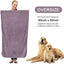 Kinhwa Dog Towel Super Absorbent Pet Bath Towel Microfiber Dog Drying Towel for Small, Medium, Large Dogs and Cats 30Inch X 50Inch Purple
