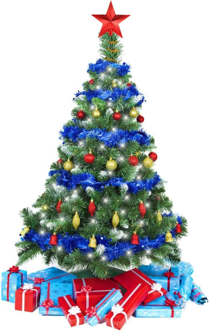 2Pcs Christmas Tree Star Topper, 20Cm Plastic for Xmas