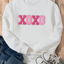 Logan XOXO Glitter Chenille Cable Knit Pullover Sweatshirt