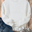 Logan XOXO Glitter Chenille Cable Knit Pullover Sweatshirt