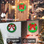 36 Inch Pre-Lit Outdoor Christmas Wreath with Bow, Red Bow - Green Wreath