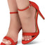 Shoe Land Women’S High Heels – Open Toe Stiletto Heels with Adjustable Ankle Strap | Dressy Sexy Strappy Heeled Sandals for Wedding, Prom, Party & Evening Wear