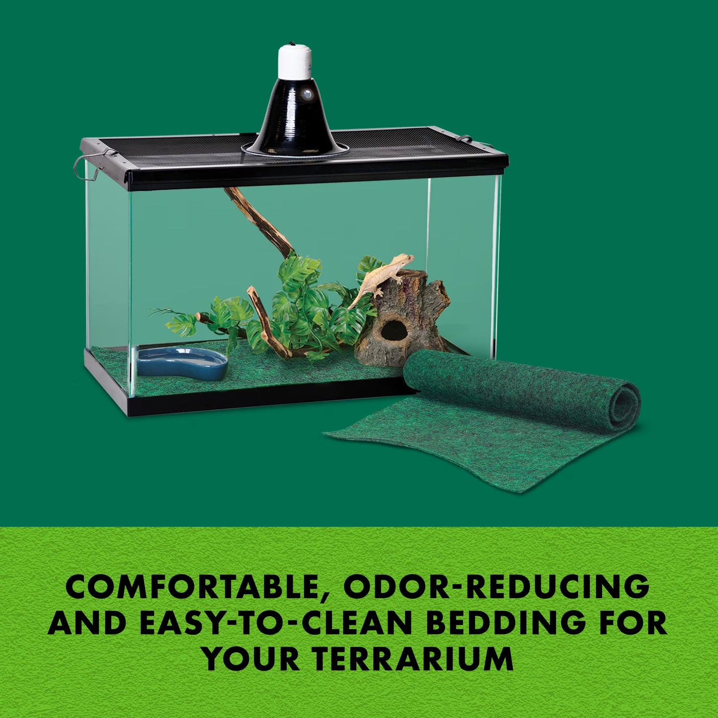 Zilla Reptile Terrarium Liner Green 33L/40L/55 Gallon