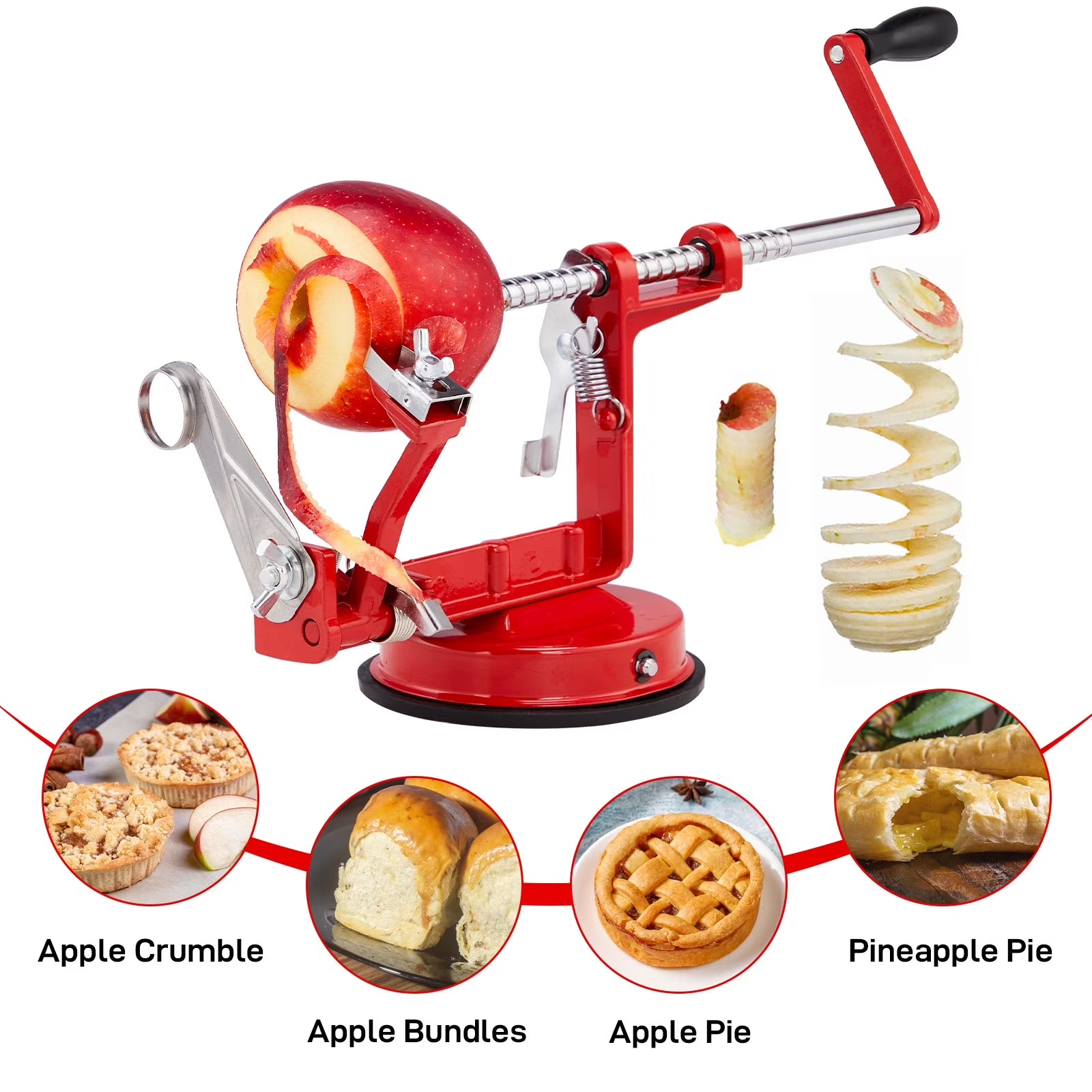 Zimtown 3 in 1 Apple Peeler and Corer Slicer Machine, Fruit Cutter Kitchen Tool Pear Fruit Easy Cut