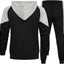 Men'S Hooded Athletic Tracksuit Sweatsuit Long Sleeve Full-Zip Jogging Sweatpants 2 Piece Patchwork Sportsuits