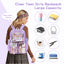 SANMADROLA Clear Backpack Heavy Duty Transparent Bookbag Teen Girlish Cute Bag Large Capacity See through Backpacks Stadium Approved Daypack for Middle School College Sport/Travel, Purple Butterfly