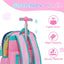 Kids Rolling Cats Backpack for Girls Plush Trolley Suitcases Luggage Travel with Wheels Bookbag Wheeled 17" Roller Backpacks Set Toddler Back Pack School Bags for Elementary Champagne
