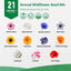 Organo Republic 21 Annual Wildflower Seeds Mix, 100,000+ Non-Gmo Heirloom Wildflower Garden Seeds