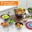 TINANA Mixing Bowls with Lids: 7 Pack Stainless Steel Mixing Bowls Set, Metal Nesting Mixing Bowls for Kitchen, 7/4.5/3.0/2.0/1.5/1.0/0.7QT, Great for Prep, Baking, Serving, Multicolor