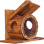 VASGOR Wood Squirrel Feeder, Squirrel Feeders for outside Winter, Wooden Chipmunk Feeder for Corn, Peanuts, Durable Box Easy to Fill with the Roof Can Be Opened