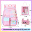Kids Backpack for Girls.Girls Backpack,School Bag for Kids.Girlsteens Middle Student,Kawaii Children'S Book Bag Pink