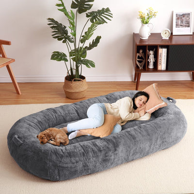 Whizmax Large Dog Bed 71"X48"X14", Giant Dog Bed for People Adults, Pets and Kids with Removable Cover