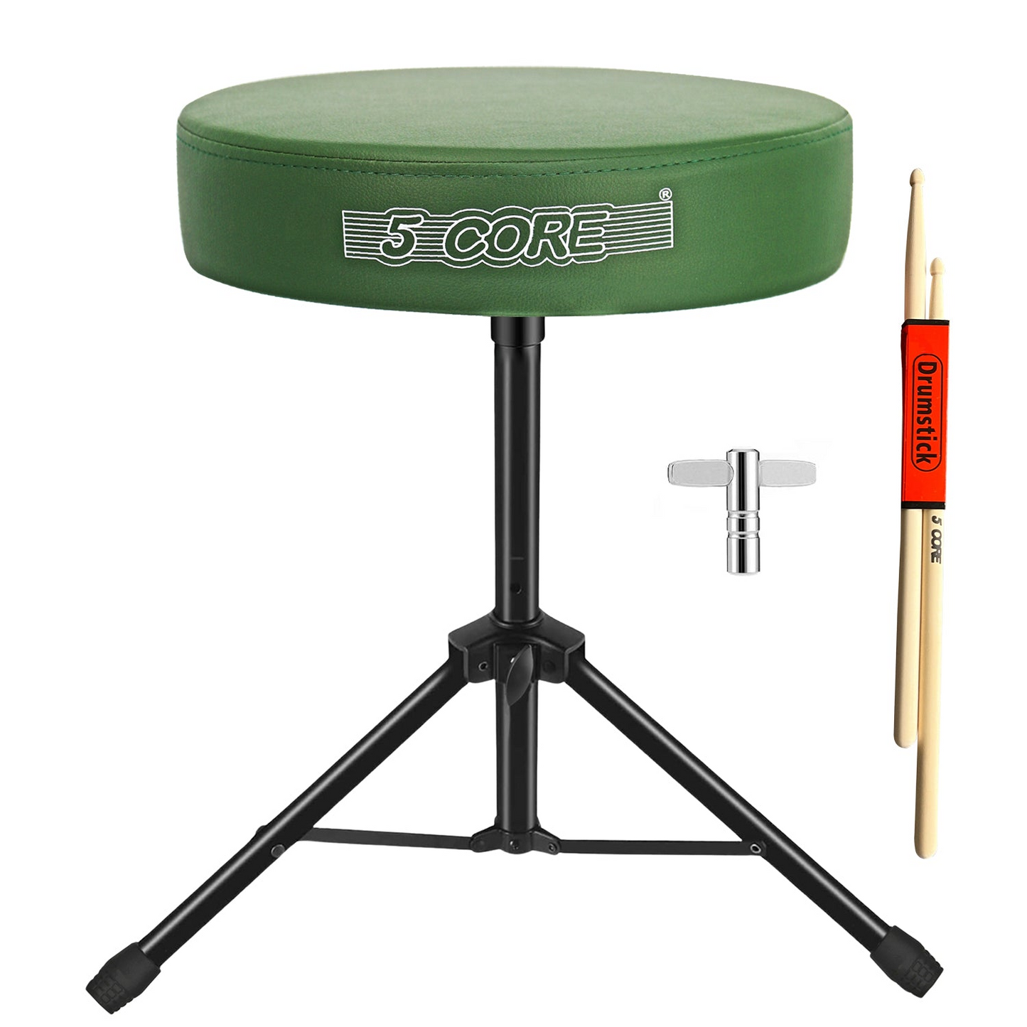 5Core Drum Throne Adjustable Guitar Stool Padded Drummer Seat for Adults & Kids