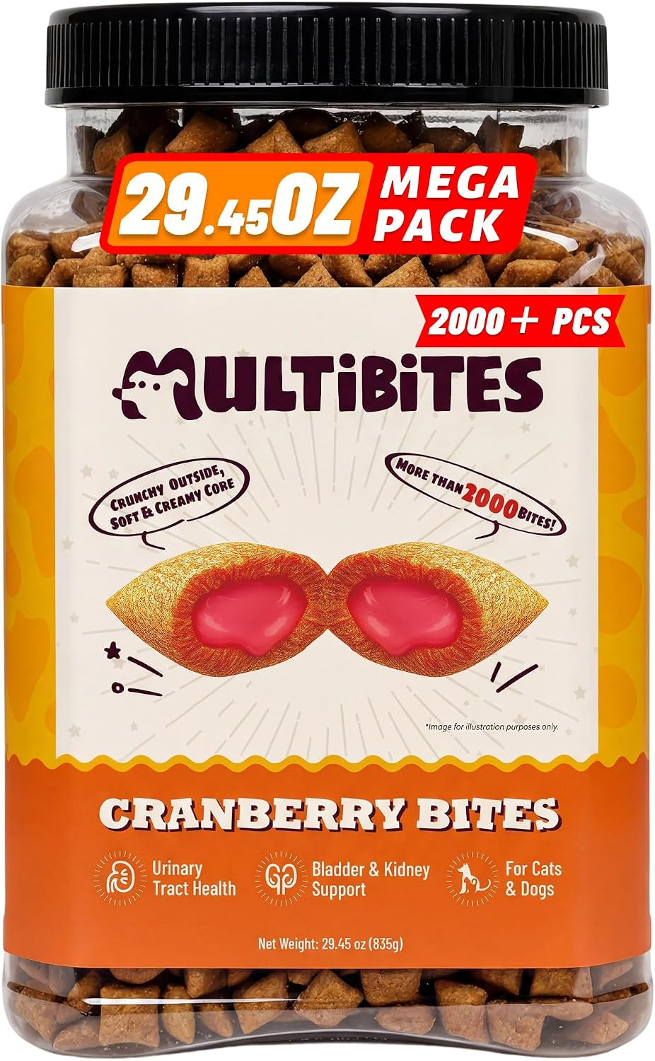 29.45Oz Cranberry Cat Treats for Urinary Tract, Chicken Flavor