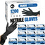 Fixwal 1200Pcs Black Nitrile Disposable Gloves, 4 Mil, Latex Free & Powder Free, Food Grade for Cooking BBQ Food Prep, Cleaning, Automotive, Salon - Bulk Size