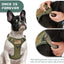 BUMBIN No Pull Tactical Dog Harness for Medium Dogs - Adjustable, Reflective, and Comfortable Vest for Training and Outdoor Adventures in Green
