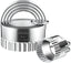 Ineibo Fluted Edge Biscuit Cutter Set - round Circle Scone, Pastry, and Dough Cutters for Baking, Dumpling Skin, and Fondant
